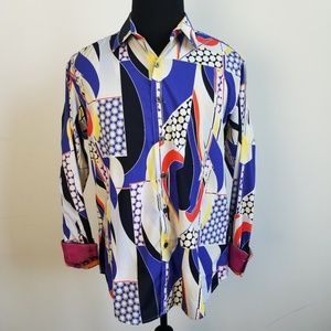 Robert Graham Imperial Valley Cubist Print Shirt